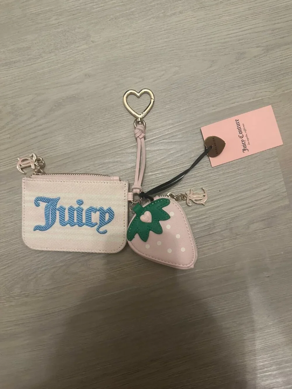 Juicy Couture Paradise Mini Bundle Strawberry Coin Pouch Cardholder NWT